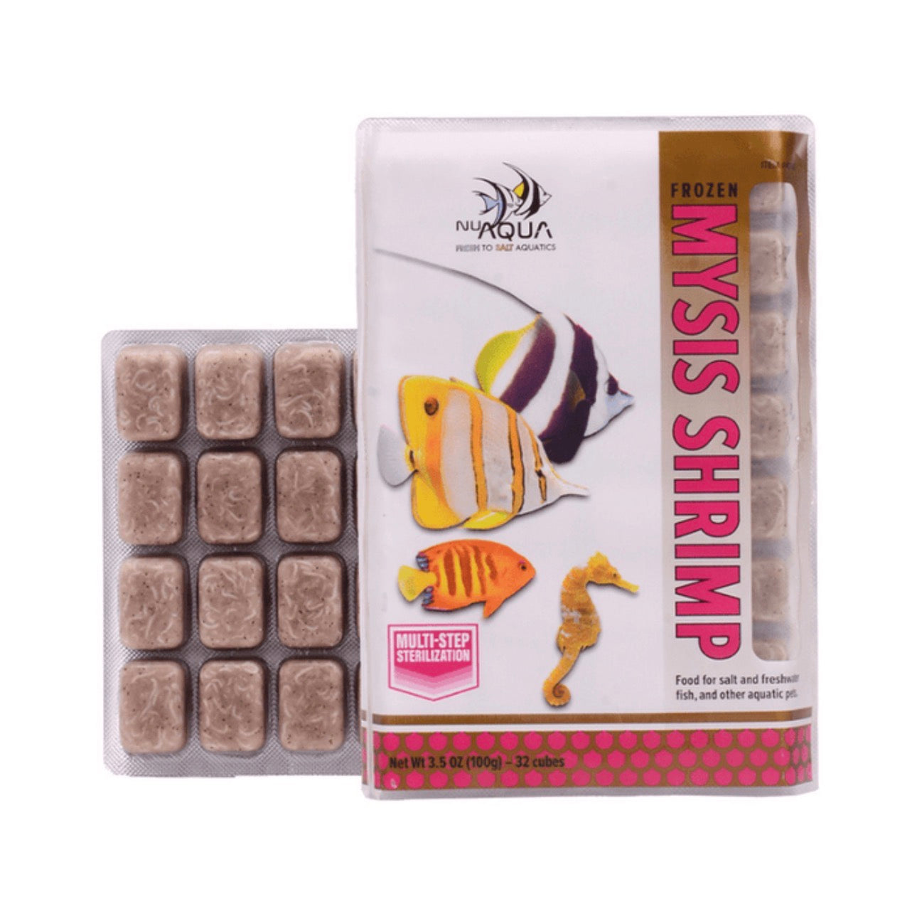 NuAqua Frozen Mysis Shrimp Cube