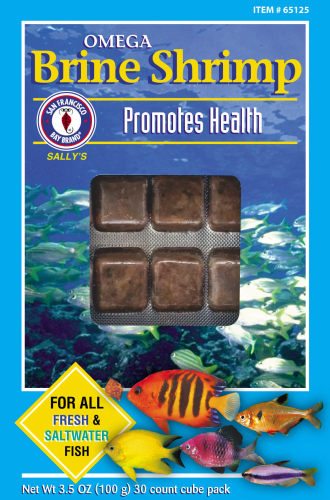San Francisco Bay Frozen Omega-3 Brine Shrimp Cubes 3.5oz