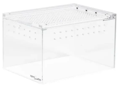 Reptizoo Acrylic Case 2.5mm Thick, White Base, 7.9"x5.9"x3.9"