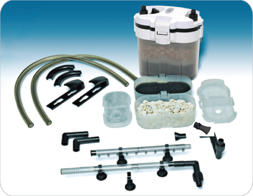 ISTA All-in-one External Canister Filter - 2 Chambers, 95gph (360l/h), For 10 To 21gal Tank