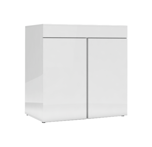 JBJ 65Gal Cabinet Stand - White High Gloss 36" Tall