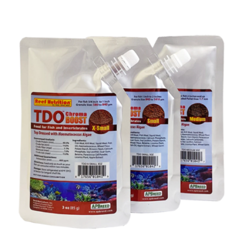 Reef Nutrition TDO Chroma Boost includes 1 each 3oz bag XS, SM, MD