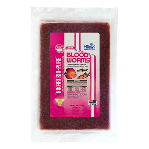 Hikari Frozen Blood Worms Flatpack 8oz
