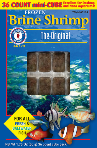 San Francisco Bay Frozen Brine Shrimp Cube 1.75oz