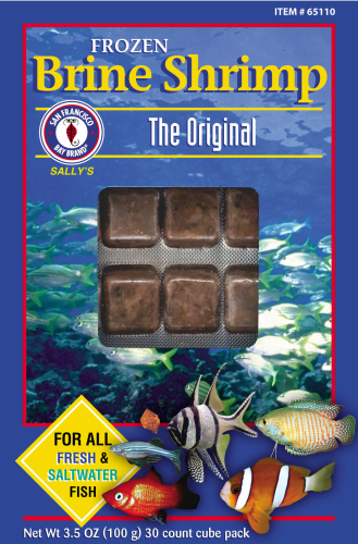 San Francisco Bay Frozen Brine Shrimp Cube 3.5oz
