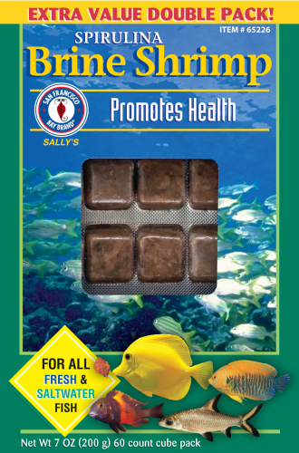 San Francisco Bay Frozen Spirulina Brine Shrimp Cube 7oz