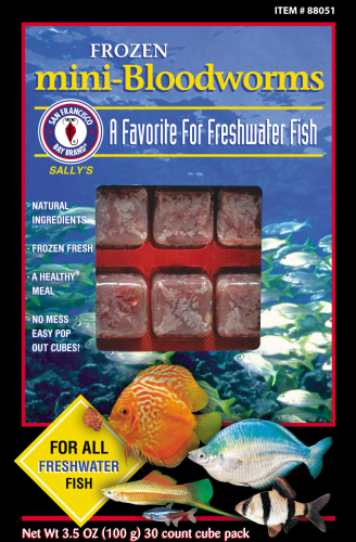 San Francisco Bay Frozen Mini-Bloodworm Cubes 3.5oz