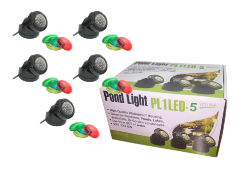 Jebao 5 x 1.6W Submersible LED Lights