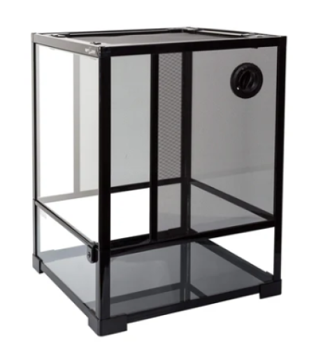Reptizoo Flat Packed Reptile Glass Terrariums Single Hinge Door 17.7"x17.7"x23.6"