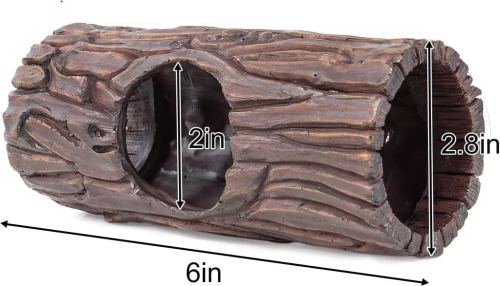 Reptizoo Vertical Tree Trunk Hideout 2.8"x2.8"x6"
