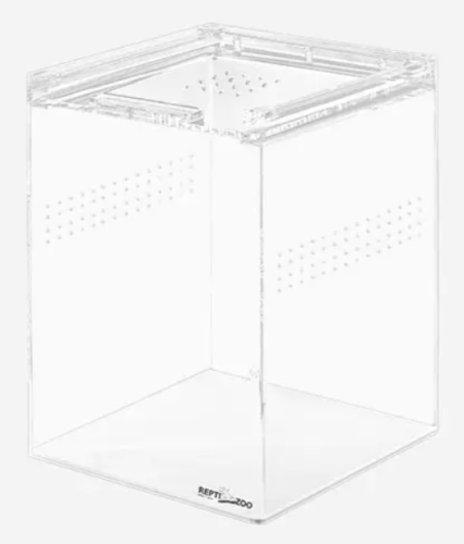 Reptizoo Acrylic Case 2.5mm Thick, White Base, 5.9"x5.9"x9.8"