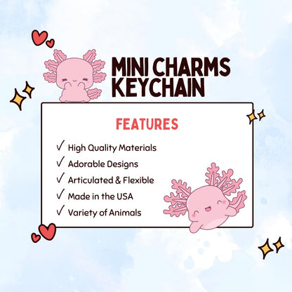 Articulated Animal Keychain Fidget Toy | Fun & Unique Key Chain Fidget Toy Figurines| Made in USA