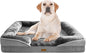 Orthopedic Dog Bed Sofa with Bolster Washable Cover Waterproof Liner