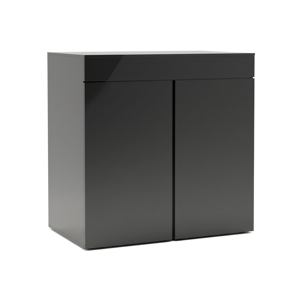 JBJ 65Gal Cabinet Stand - Black High Gloss 36" Tall